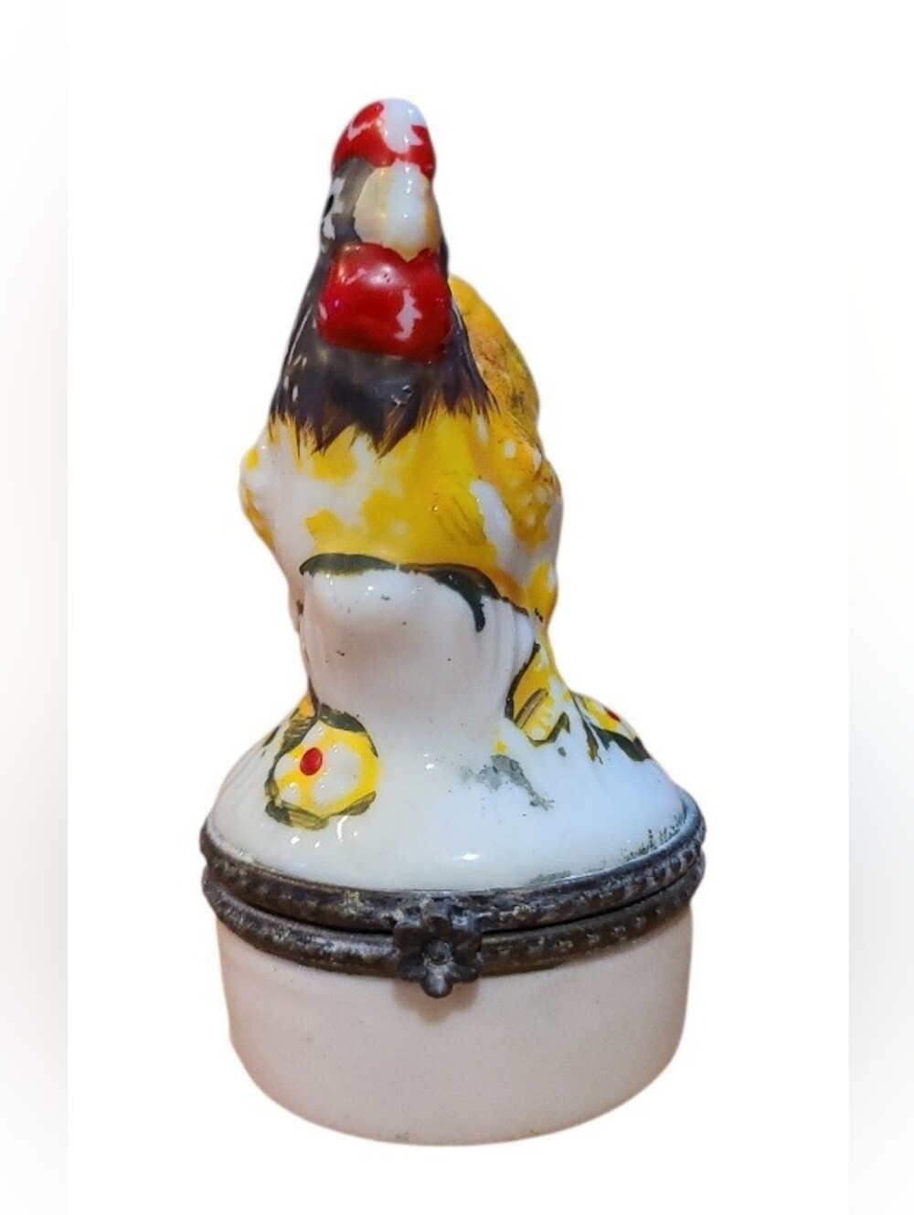 Mini Porcelain ROOSTER RING/TRINKET HOLDER - Picture 2 of 5